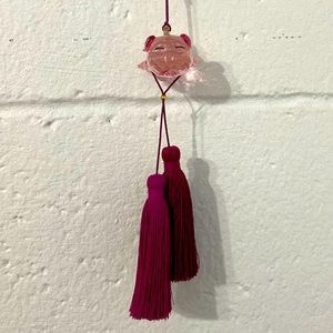 Swarovski crystal pig ornament.